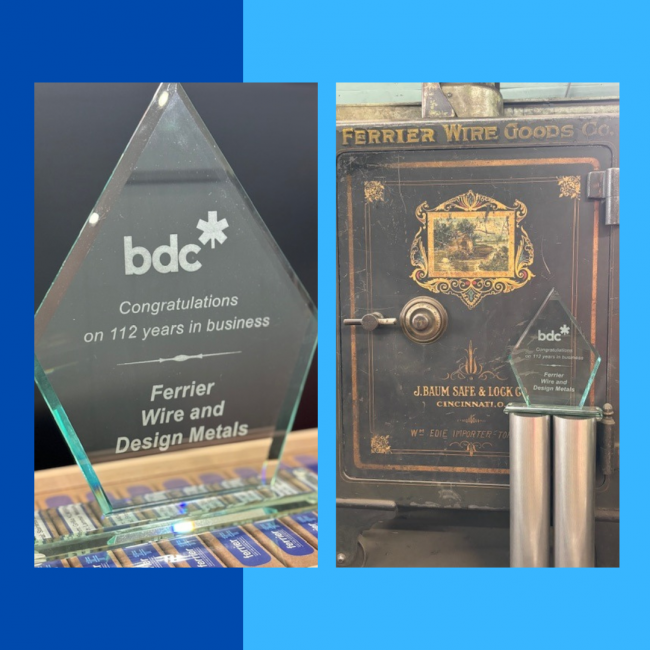 Ferrier Wire + Design Metals BDC Recognition Ferrier Wire + Design Metals BDC Recognition