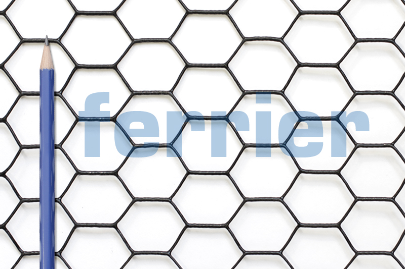 Ferrier black PVC 1" hex x 20 ga